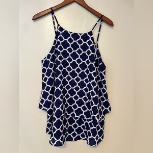 Emmalee Halter Style Tank Top layered detail Large